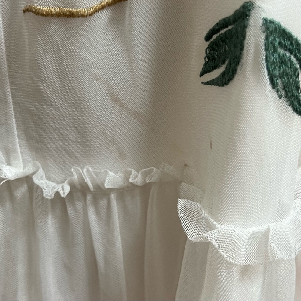 White Embroidered Dress - Picture 4 of 9